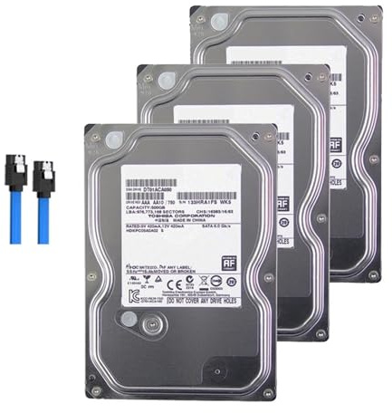 JXCHSWOU Disco Duro Interno mecánico SATA3 de 3,5 for computadora de Escritorio de 500 GB, 6 GB/s, 1 TB, 2 TB, búfer de 5700-7200 RPM.(500GB-5700RPM)