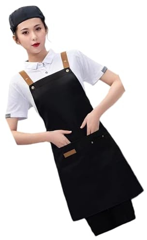 yanwuwa Tablier de travail professionnel à poches multiples, sangle réglable, bavoir de cuisine pour service alimentaire occupé, tablier de serveur à poches multiples