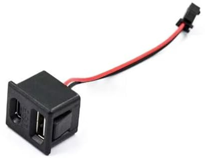 Honfitat 1Pcs Nero Doppio Strato Usb Femmina Base Tipo-C Presa E Presa di Alimentazione Femmina di Ricarica Con Connettore Cavo (USB TYPE-C PLANT)