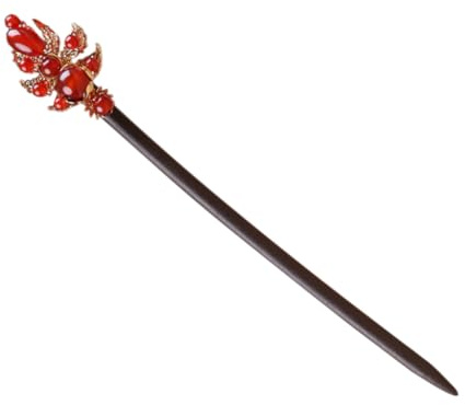 Alipis Épingle à Cheveux Rétro Bois Style Chinois pour Femme Baguette Élégante pour Chignon Accessoire Cheveux Vintage Fait Main et Chic