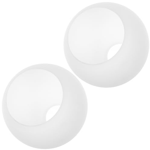 CONGARTENO 2 pezzi Paralume in Vetro Smerigliato Bianco da Copertura Sfera Minimalista per Lampade Sospensione Tavolo Paralume Globo per Sostituzione Luminarie