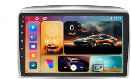 Android 15 Autoradio 2 Din per Lancia Ypsilon 2006-2011 9 Pollici Touch Screen Autoradio con Comandi al volante CarPlay senza fili Telecamera Posteriore Navigazione GPS Bluetooth(A1 1G+32G)