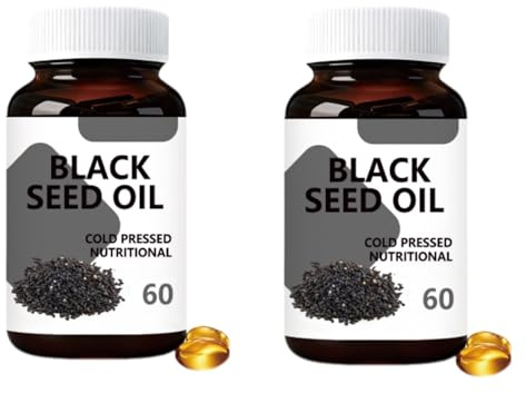 Aceite de semilla negra prensado en frío | Para nutrir la piel y el cabello | Apoyo natural para adultos,2Pcs