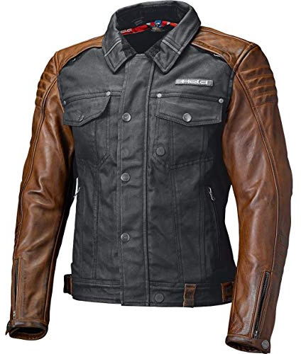 Held Motorradjacke mit Protektoren Motorrad Jacke Jester Urban Jacke schwarz/braun 3XL, Herren, Chopper/Cruiser, Sommer, Leder/Textil