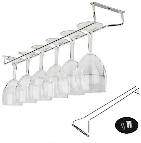 VALINK 1 st 27/35/55 cm rostfritt stål vinglashållare, vinglasställ, stativställ dricksglas hängande stång hängare stativ under skåp hängare hylla hushåll bar verktyg