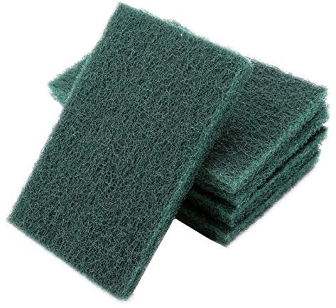 Scouring Pads,Kitchen Abrasive Scouring Pad,Professional Industrial Abrasive Sponge Scourer Pads,for griddles,Dishes, car Washing(Green)