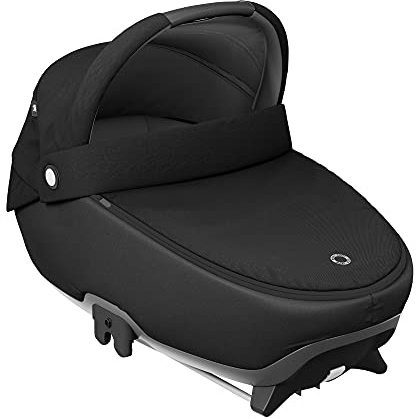 Maxi-Cosi Jade Babywanne, sichere Babywanne mit ISOFIX Installation im Auto, komfortabler Kinderwagenaufsatz, geeignet ab Geburt bis ca. 6 Monate (max. 9 kg oder 40 bis 70 cm), Essential Black