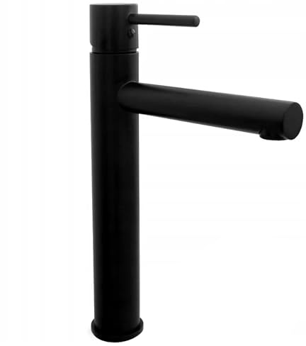 Rea Waschtischarmatur TESS HAUT BLACK Wasserhahn Bad Badarmatur aus Messing Armatur für Waschbecken Badezimmer Mischbatterie Waschbecken Einhebel (Schwarz Matt)