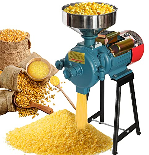 Slsy Heavy Duty Electric Dry Grain Mill Grinder, 3000W High Power Milling Machine, 110V Commercial Flour & Feed Grinder for Corn, Wheat, Rice, Coffee Beanss