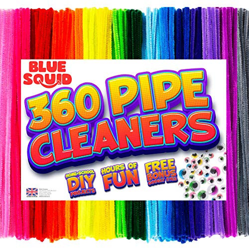 Pfeifenreiniger Handwerk Chenille Stiele - 460 Stück, 360 Assorted Farbe Chenille Reiniger, Multi-Color Pfeifenreiniger. Faschingsdeko, Fasching Karneval
