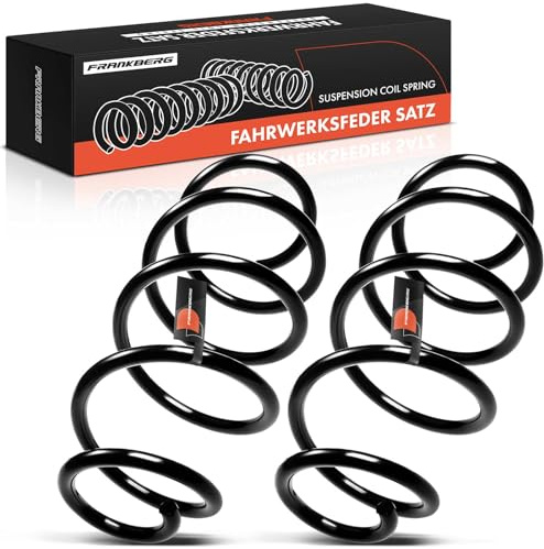 Frankberg 2 ressorts de suspension pour essieu avant 6R0411105E | Compatible avec: Rapide NH3 NK3 NK6, Tolède IV KG3, Polo 6C1 6R1, Rapid Spaceback NH1