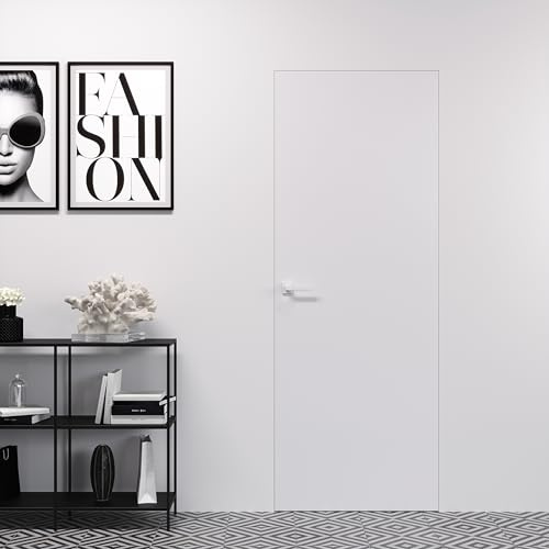 Porta Raso Muro serratura magnetica Filomuro per muratura o cartongesso Easy Wall BIANCA PRONTA CONSEGNA da 80x210 spingi dx - tira sx