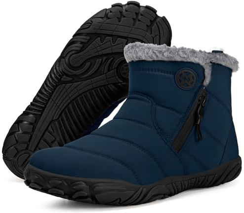 Gaatpot Barefoot Stivali da Neve Uomo Invernali, Blu scuro, 45 EU