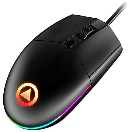 Gatuida Souris Filaire Ergonomique avec Lumière Respirante Et Antidérapante pour Gaming Et Bureau Ajustement Dpi