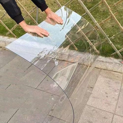 Dachplatten aus Polycarbonat Klare Polycarbonat-Dachplatten, Acryl-Kunststoffplatte, UV-Schutz, Regenschutz, Markisenschutz für den Außenbereich, für Gewächshäuser, Schuppen, Carports, Hütten, Zwinge