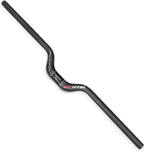 Kohlefaser-Fahrradlenker 580/600/620/640/660/680/700/720/740 Mountainbike-Lenker Integrierter Lenker Eignung Tourenrad Rennrad (Color : Black, Size : 680mm)