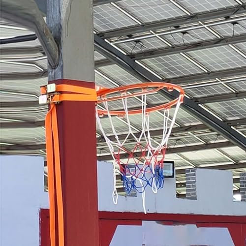 Basketballkorb Tragbarer Basketballkorb Zum Aufhängen, 45cm Basketballtorrand für Turnhallenparkhof, Drinnen Draußen Basketball-Trainingsfelgenset Kind, Erwachsener, mit 2 Riemen