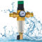 Druckminderer Wasser 3/4 Zoll, Druckminderventil Wasser mit Manometer und 316 Stahlsiebfilter Messing Druckregler zur Filterung von Verunreinigungen im Wasser (DN20)