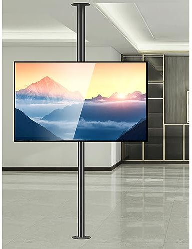 Soporte universal de techo para televisores 4K de 32 65 pulgadas, altura ajustable, telescópica y giratoria, pantalla plana, soporte de pared negro (tamaño: 100 150 cm)