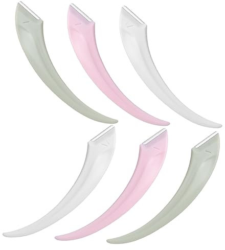 VICASKY 6stücke Augenbrauenschneider Gesichtsrasierer Edelstahl Abs Material Für Frauen Und Männer Tragen Unterwegs Reisen Kosmetikkoffer Geeignet Für Täglichen Gebrauch Gesichtshaarentfer
