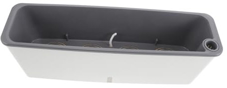 YARNOW Fioriera Rettangolare in Plastica Con Serbatoio D'acqua Contenitore Per Piante Da Parete e Finestra Per Erbe Aromatiche Balconi e Spazi Esterni