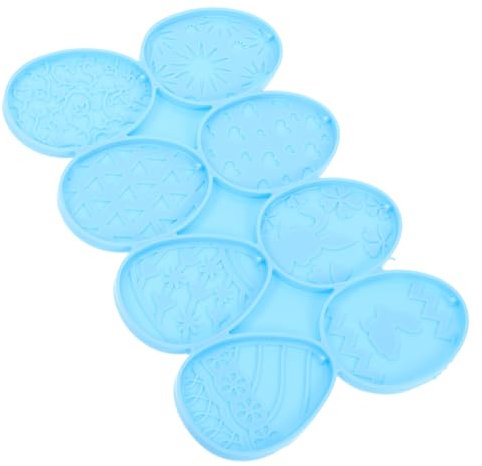 LIFKOME Easter Egg Mold DIY Silicone Resin Keychain Mold Decorative Egg Bunny Craft Supply for Making Keychain Charms