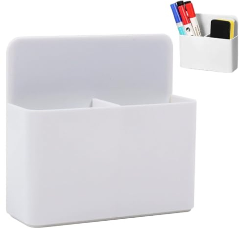 JUGUTA Porte-Marqueur Effaçable À Sec Magnétique Pour Tableau Blanc, Réfrigérateur, Casier Et Autres Surfaces Magnétiques – Blanc