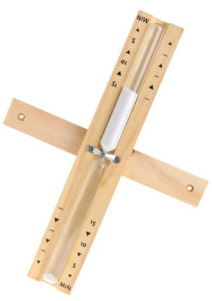 WEKADRIN Wall Mounted Sauna Timer Sand Clock Rotating Hourglass for Bathroom Sauna Wood Frame with Glass Hourglass Accurate and Unique Relaxation Timer for Hotels and Spas