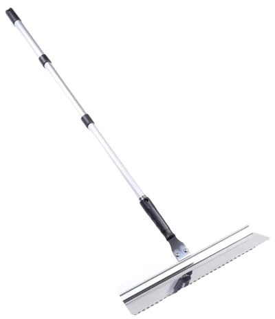 Garosa Herramienta de Nivelación de Piso de 16 Pulgadas, 3 Cuchillas Reemplazables con Telescópico Ajustable 50-100 Cm para la Extracción de Pintura de Piso de Mortero de Cemento