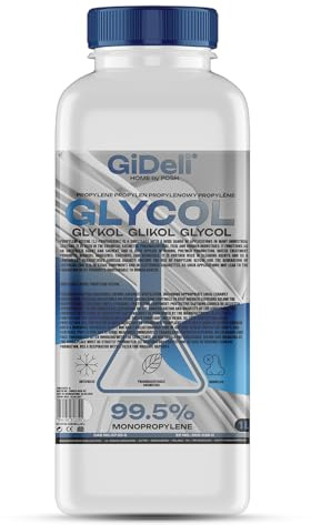 GiDeli Propylenglykol 99,5 % 1 l monopropylenglykol (PG) lösningsmedel för kosmetika farma kemi industri laboratorium och tekniska tillämpningar