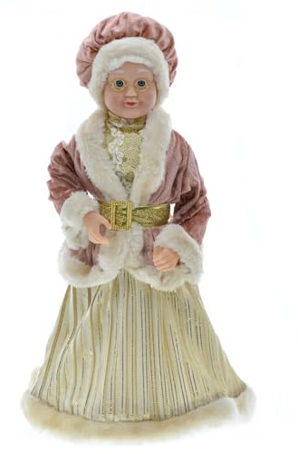 Grtheenumb Santa Claus Figures 17.7 Inch Realistic Genial Grandmather Christmas Figures Cute Christmas Santa Doll Ornament for Window Table Deorations Mrs. Claus| Father