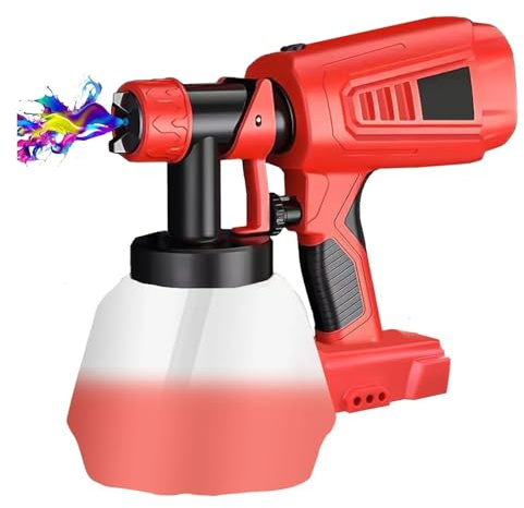 mini Pistola Spruzzo Spruzzatore di vernice senza fili, batteria per pistola a spruzzo, pistola per verniciatura elettrica da 1000 ml per casa e giardino