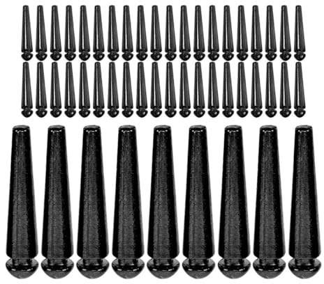 GOOHOCHY 50pcs Metal Cribbage Board Pegs for Traditional Peg Board Games Scoring Accessories for Portable Cribbage and Family Gatherings Black