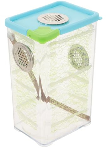 Tofficu Praying Mantis Breeding Box with Ventilation Insect Feeding Cage Habitat for Spiders Frogs and Reptiles Portable 12-compartment Terrarium Pet Enclosure for Insect Raising