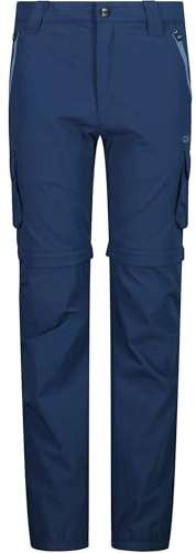 CMP Pantaloni Cargo da Escursionismo Zip off Stretch da Bambino, 31T5624 (IT, Numero, 152, Regular, Midnight)