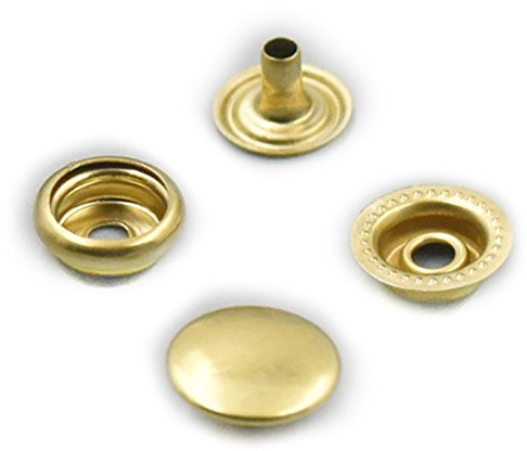Fujiyuan 10 pcs 1/2 12mm Brass Snap Fastener Leather Craft Rapid Rivet Button Sewing Clothes Bag Purse