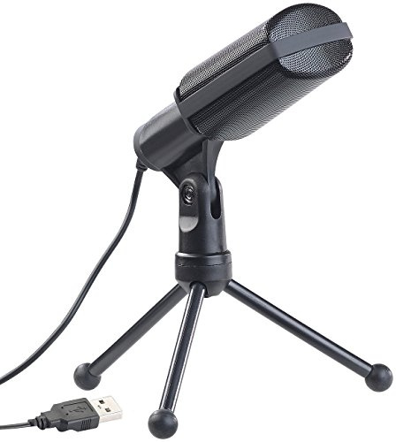 auvisio Mikrophone: Profi-USB-Kondensator-Mikrofon für Studio-Aufnahmen, Mini-Stativ (Kondensatormikrofon, Mikrofon PC, Laptop Tisch)