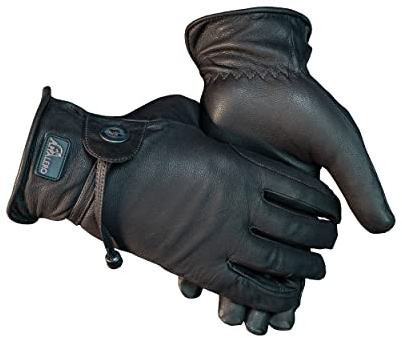 APPALERO Western Reithandschuhe – 100% Ziegenleder, Unisex, Dunkelbraun, Größe S