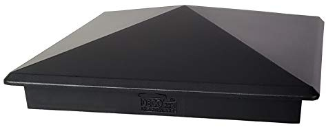Decorex Hardware 8 x 8 Heavy Duty Aluminium Pyramid Post Cap for True/Actual 8 x 8 Wood Posts - Black (Works ONLY with Actual 8 x 8 Posts. Will NOT Work with Actual 7.5 x 7.5 Posts)