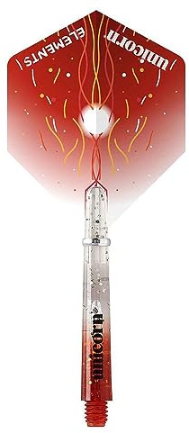 Unicorn Dartschäfte & Flights | Gripper 4 Elemente | strapazierfähiges Polycarbonat | Ultrakurz, kurz, mittel oder lang