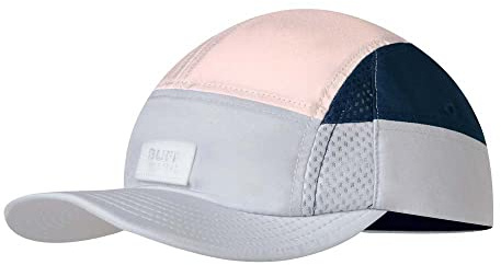 Buff Gorra, 5 Panel Go, Adulto Women, Grey, S/M, Flexible, UPF50, Ajustable, Sostenible, Ligera, Correr, Materiales reciclados, Comoda