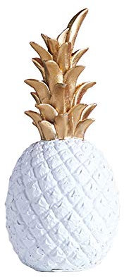 Uposao Pineapple Decoration, White Modern Resin Pineapple Ornaments, Decorative Figure, Table Decoration for Birthday Party, Window, Room Decoration, Wedding Party, Photography Studio, Props