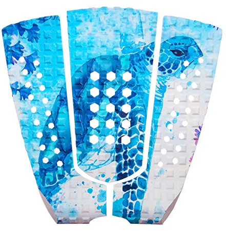 Z-LIANG 3-teilige Surfbrett-Tail-Pad mit 3M-Klebstoff-Deckgriffen für Surfbrett, Skimboard, Longboard (Color : SEA Turtle)