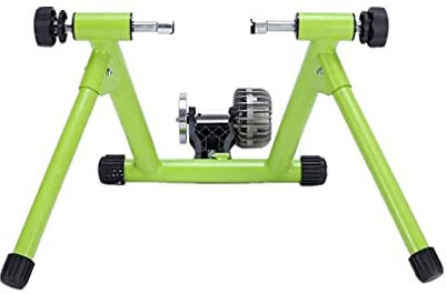SMSOM Bike-Trainer-Stand für den Innenreiten-Widerstandstrainer mit Vorderrad-Riser-Block und Schnellverschluss stationärer Fahrradständer für Road & Mountainbikes