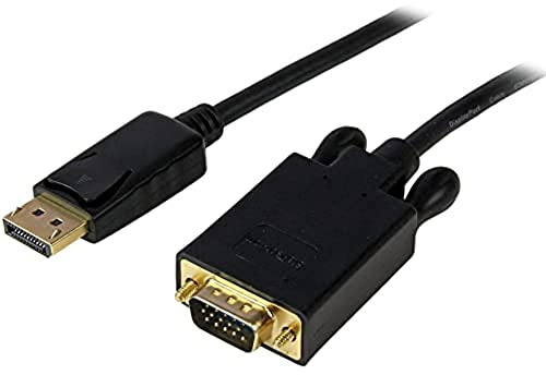 StarTech.com 15FT DISPLAYPORT DP TO VGA 15 ft DisplayPort to VGA, DP2VGAMM15B (15 ft DisplayPort to VGA Adapter Converter Cable - DP to VGA 1920x1200 - Black, 4.6 m, DisplayPort, VGA)
