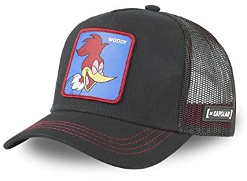 Capslab Woody Woodpecker Black Trucker Cap - One-Size