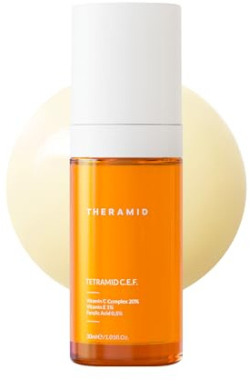 Theramid Tetramid C.E.F 30ml - Sérum Vitamina C Intensivo con 10% Vitamina C Tetra, Ácido Ferúlico y Vitamina E - Tratamiento Antioxidante, Antimanchas y Luminosidad - Efecto Antiedad y Firmeza