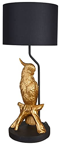 Tischlampe Papagei Gold Vogellampe Vogelfigur Leuchte (ohne Leuchtmittel) Dekolampe Vogel cw269 Palazzo Exklusiv
