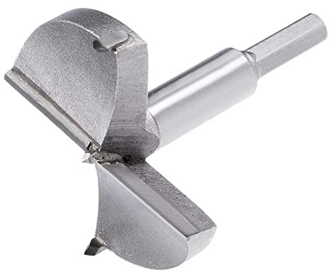 QUARKZMAN Forstner Bohrer Wolframkarbid Holzlochsäge Schnecken Öffner Grau | 1 Stück, 80mm, für Möbel Kunststoff Türscharnier