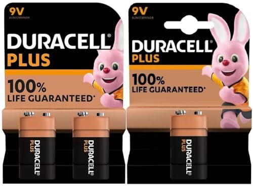 3 Piles Duracell 9 V Plus 6LR61/MN1604 Alcaline (1 Blister de 2 Piles +1 Blister de 1 Piles)